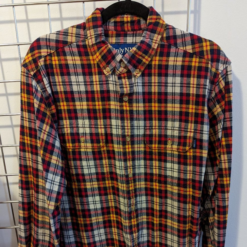 Only NY L/S Shirt - Red/Yellow - XL